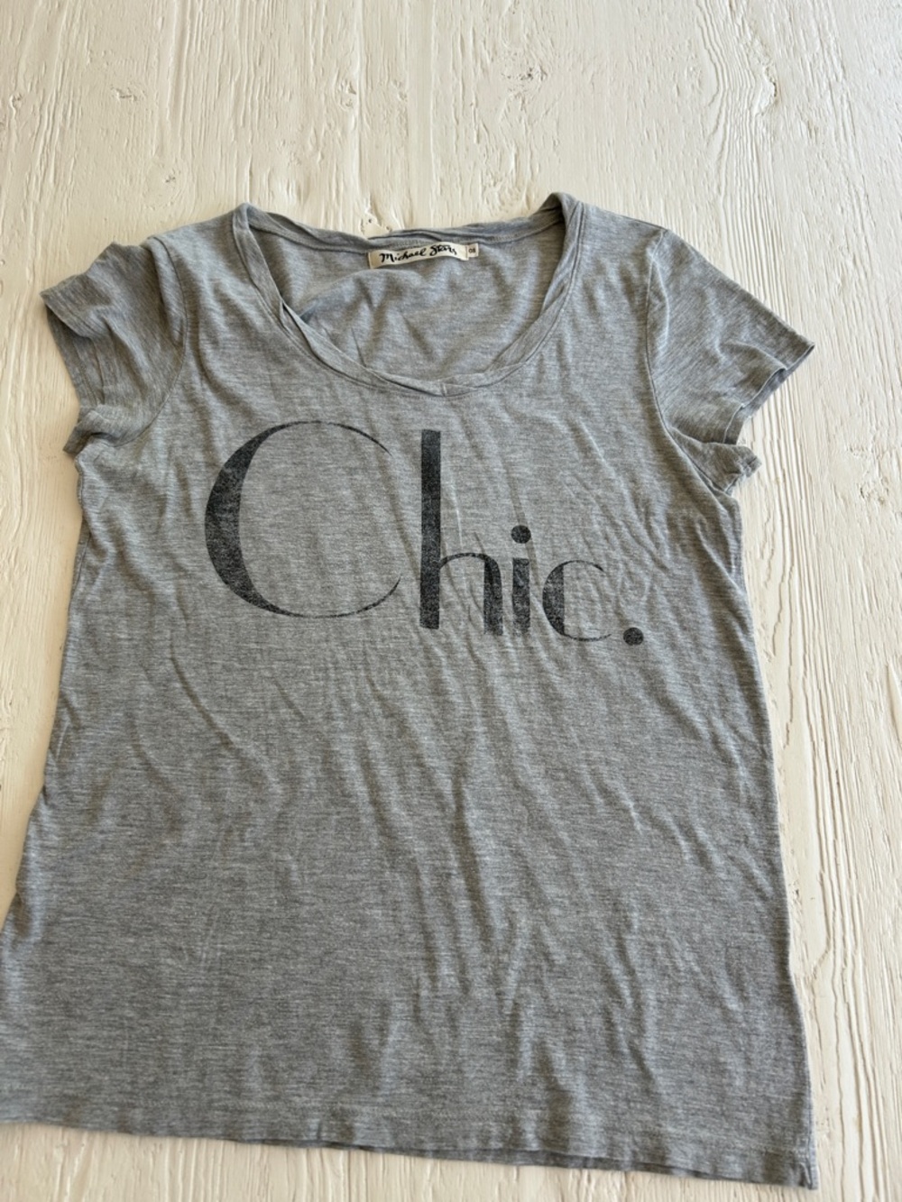 Michael Stars Gray 'Chic.' Scoop-Neck Tee